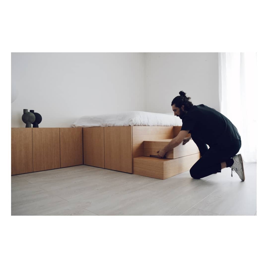 Lit sur mesure avec marche coulissante — photo 6